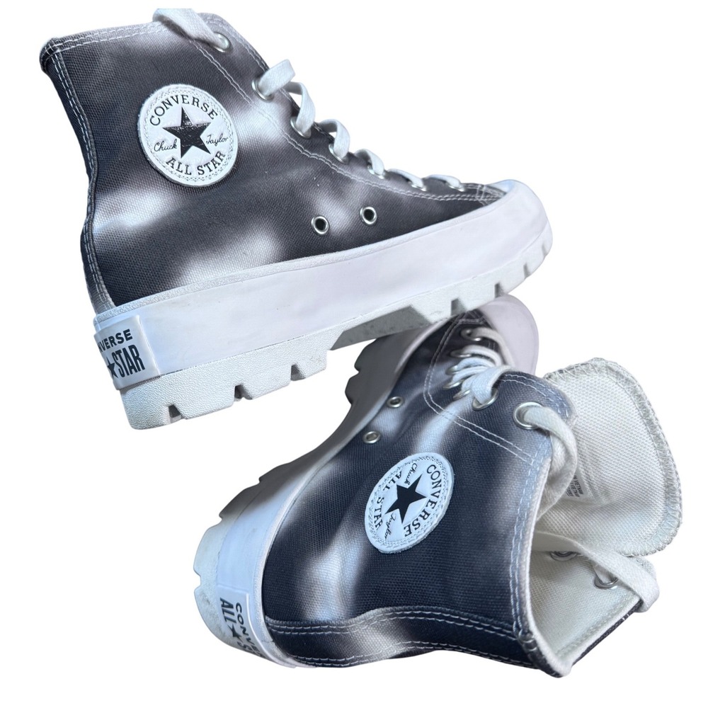 Converse Chuck‎ Taylor Lugged Canvas Grey Tie Dye Women 6 Platform Sneakers Y2K